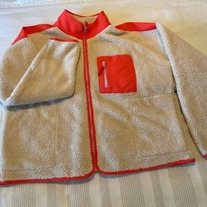 J crew Sherpa full zip jacket size large